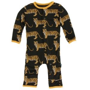 KicKee Pants (GUC) Tiger Print Coverall Pajamas